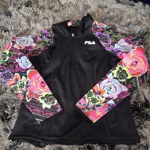 Fila sports girls half zip sweatshirt size medium!